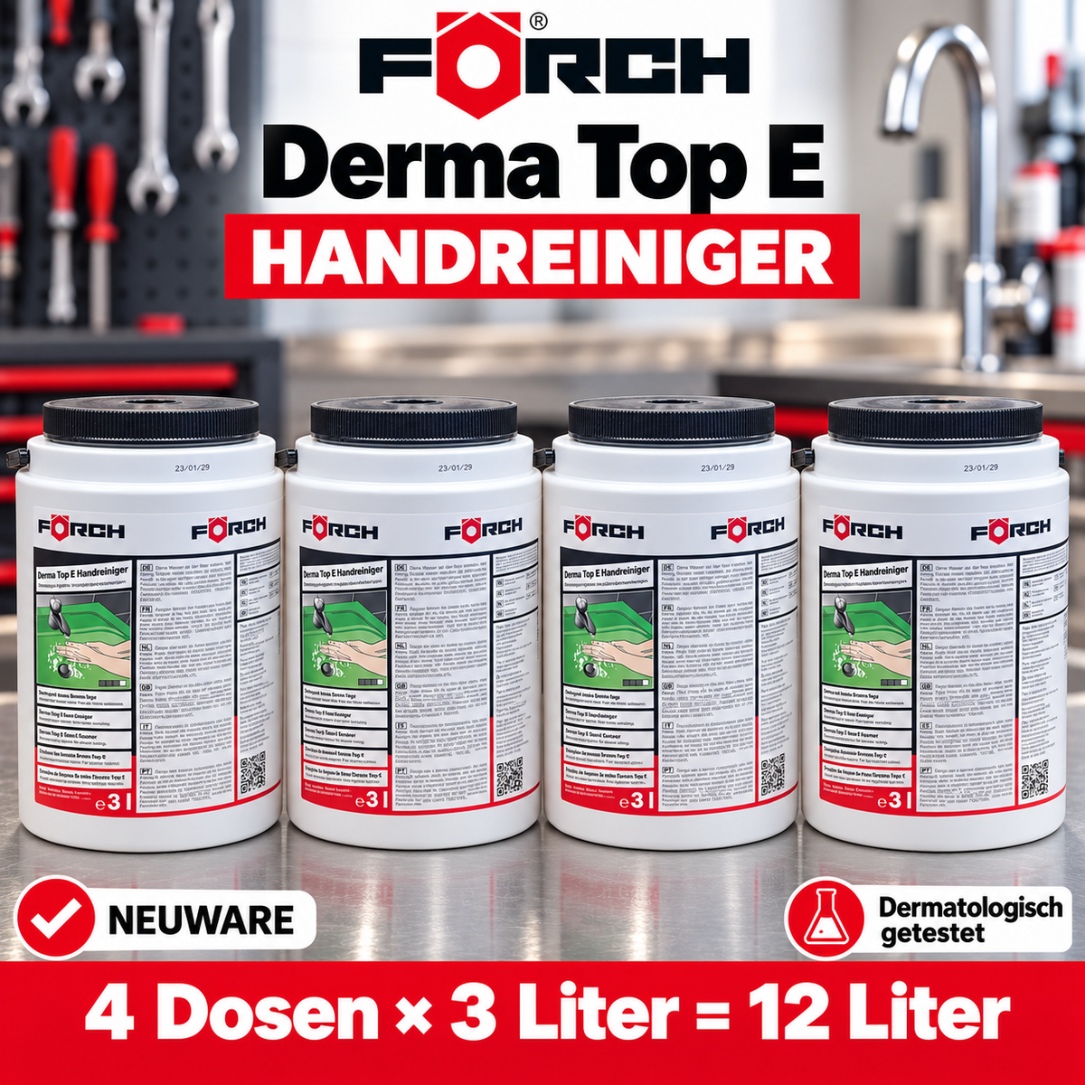FÖRCH Derma Top E Handreiniger 3 Liter NEU Handwaschpaste