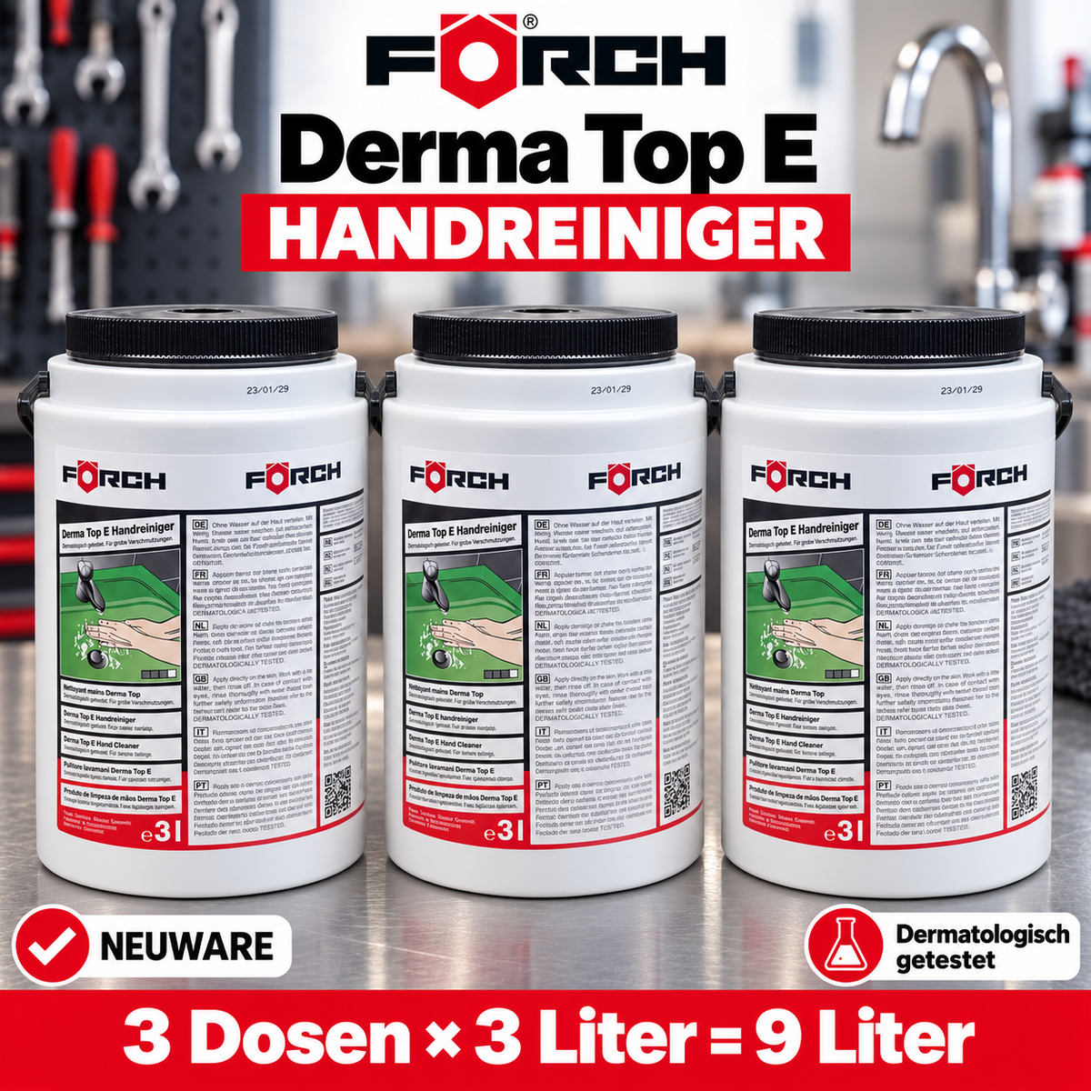 FÖRCH Derma Top E Handreiniger 3 Liter NEU Handwaschpaste