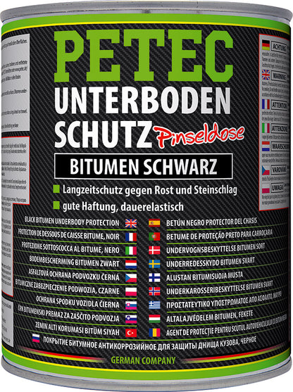 PETEC Unterbodenschutz Bitumen Pinseldose - 1000 ml
