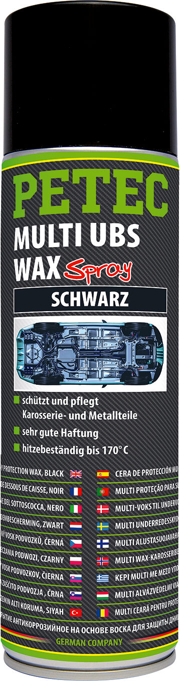 PETEC Multi UBS Wax schwarz Spray - 500 ml