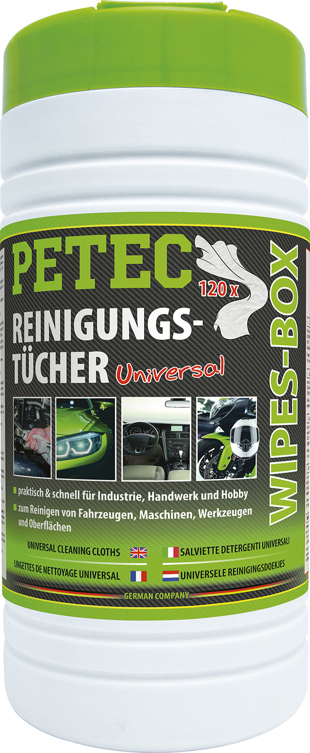 PETEC Reinigungstücher, Wipes-Box - 120 Tücher