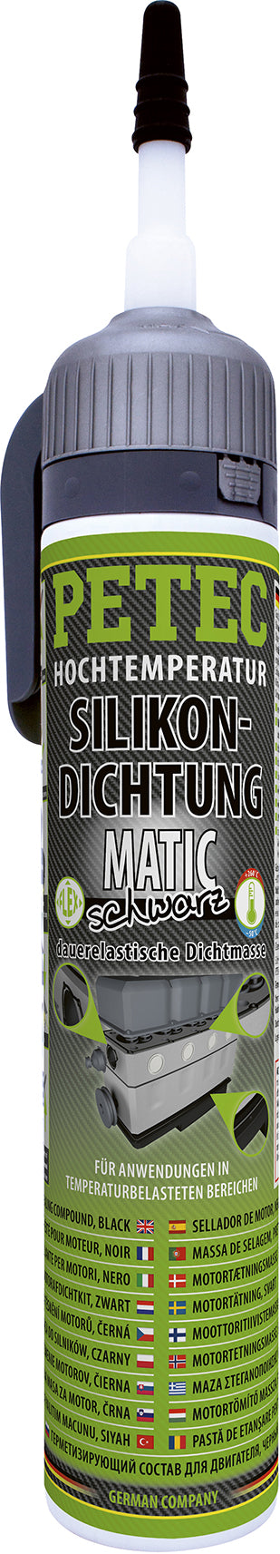 PETEC Hochtemperatur-Silikondichtung MATIC schwarz - 200ml